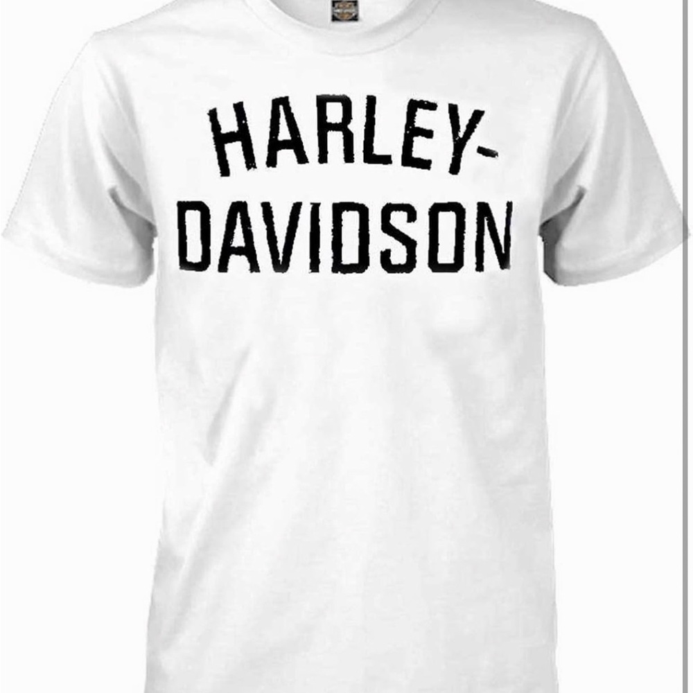 Harley-Davidson XL White T-Shirt with Black Logo (NWT)